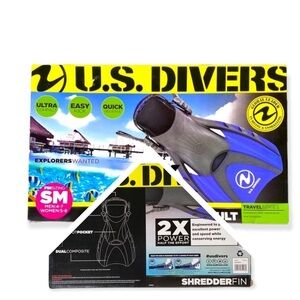 US Divers Shredder Fin Adult Small Travel Series
